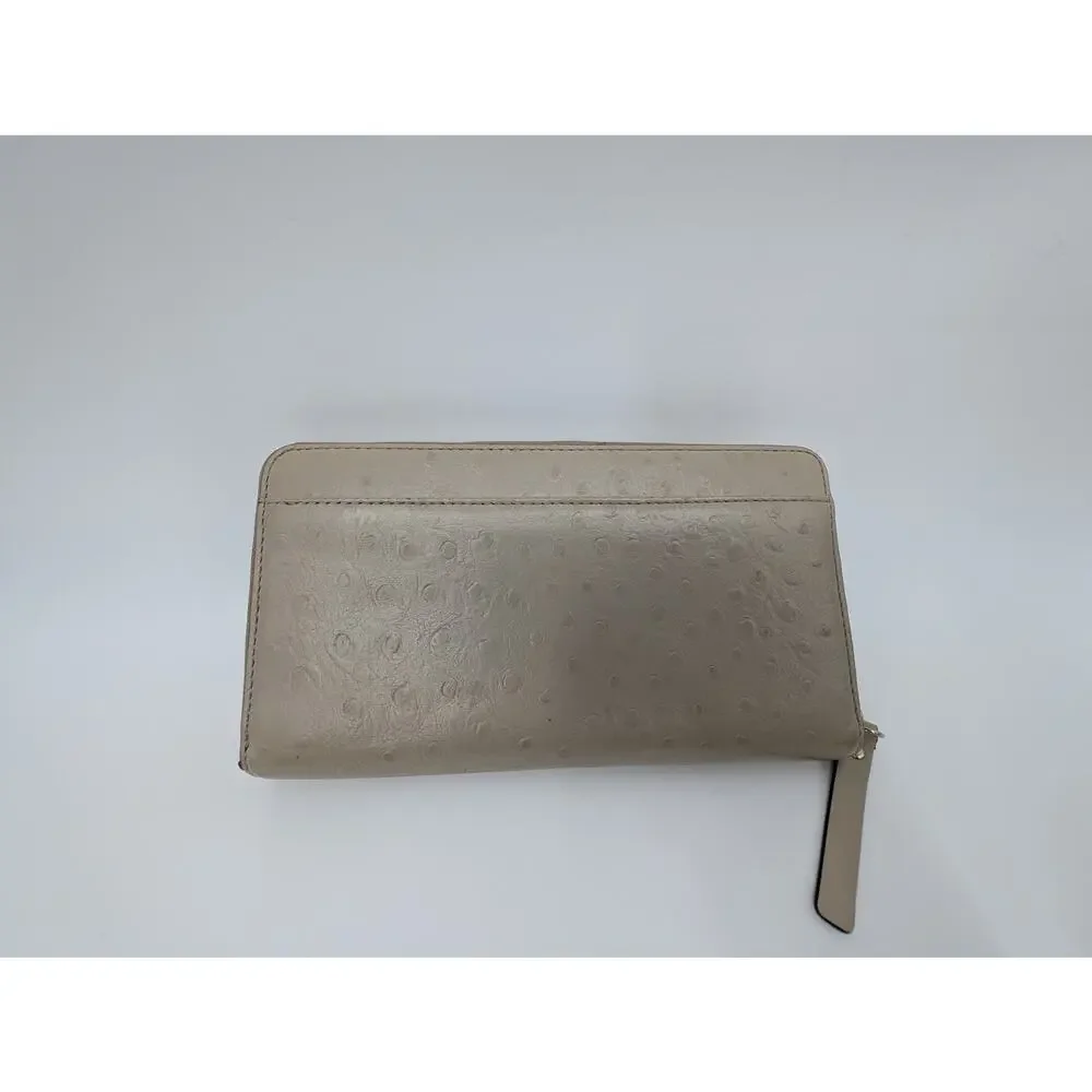 Kate Spade Riverside St Ostrich Wallet Tan